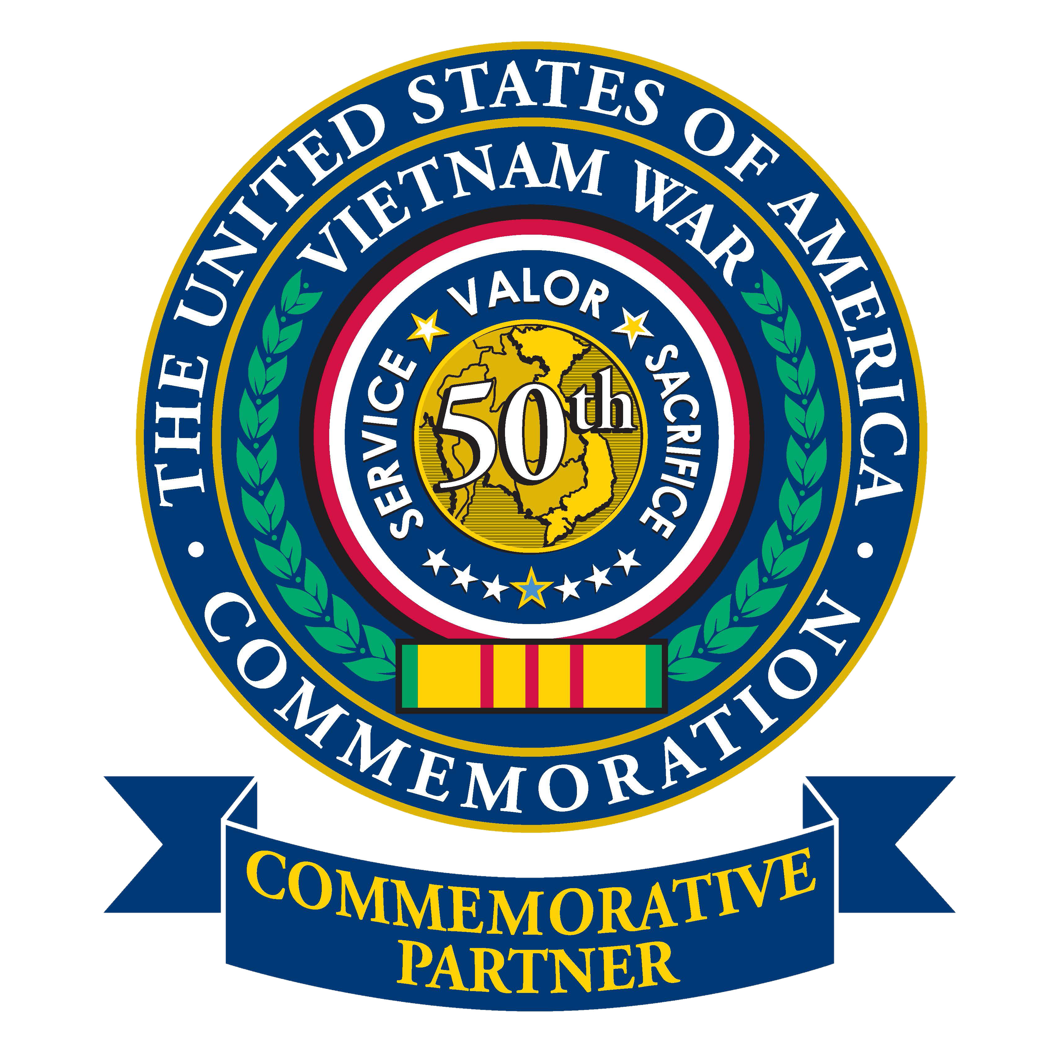Vietnam War Commemoration logo, service, valor, and sacrifice Vietnam War Commemoration logo, service, valor, and sacrifice