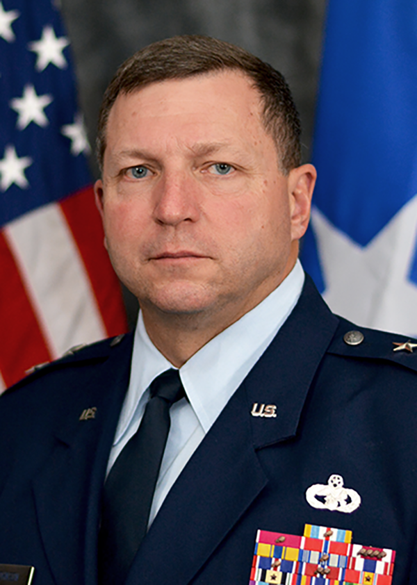 A portrait of Air Force Maj. Gen. Mark Johnson