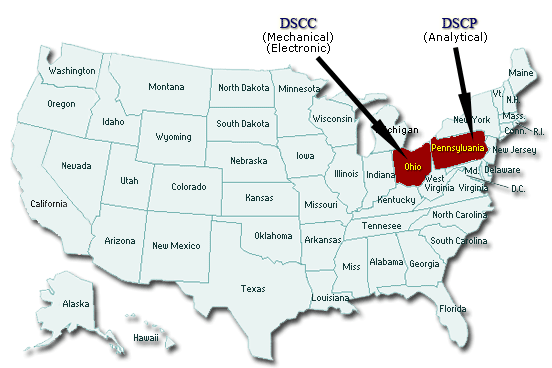 Map of DLA PTC US locations 