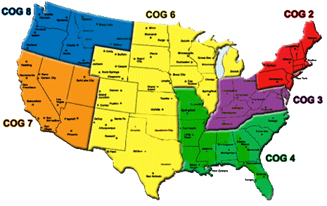 COG map of the United States