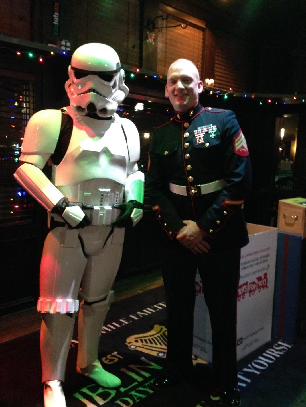 Kelty at a Toys for Tots event