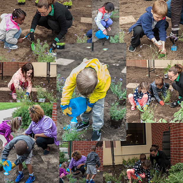 Pre-K students plant CDC garden