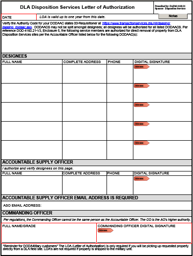 Letter of Authorization