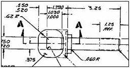 Blueprint schematics for the T-38 Fuel Tank Lug