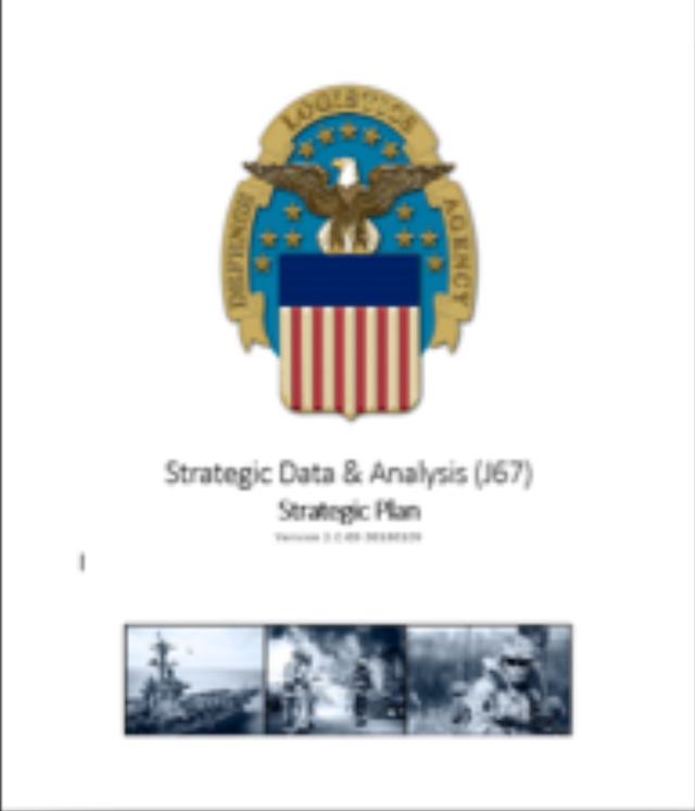 The cover of the Strategic Data & Analysis Strategic Plan