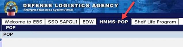 HMMS-POP tab within Enterprise Business System (EBS) HMMS-POP tab within Enterprise Business System (EBS)