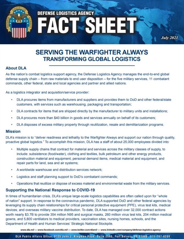 DLA fact sheet cover