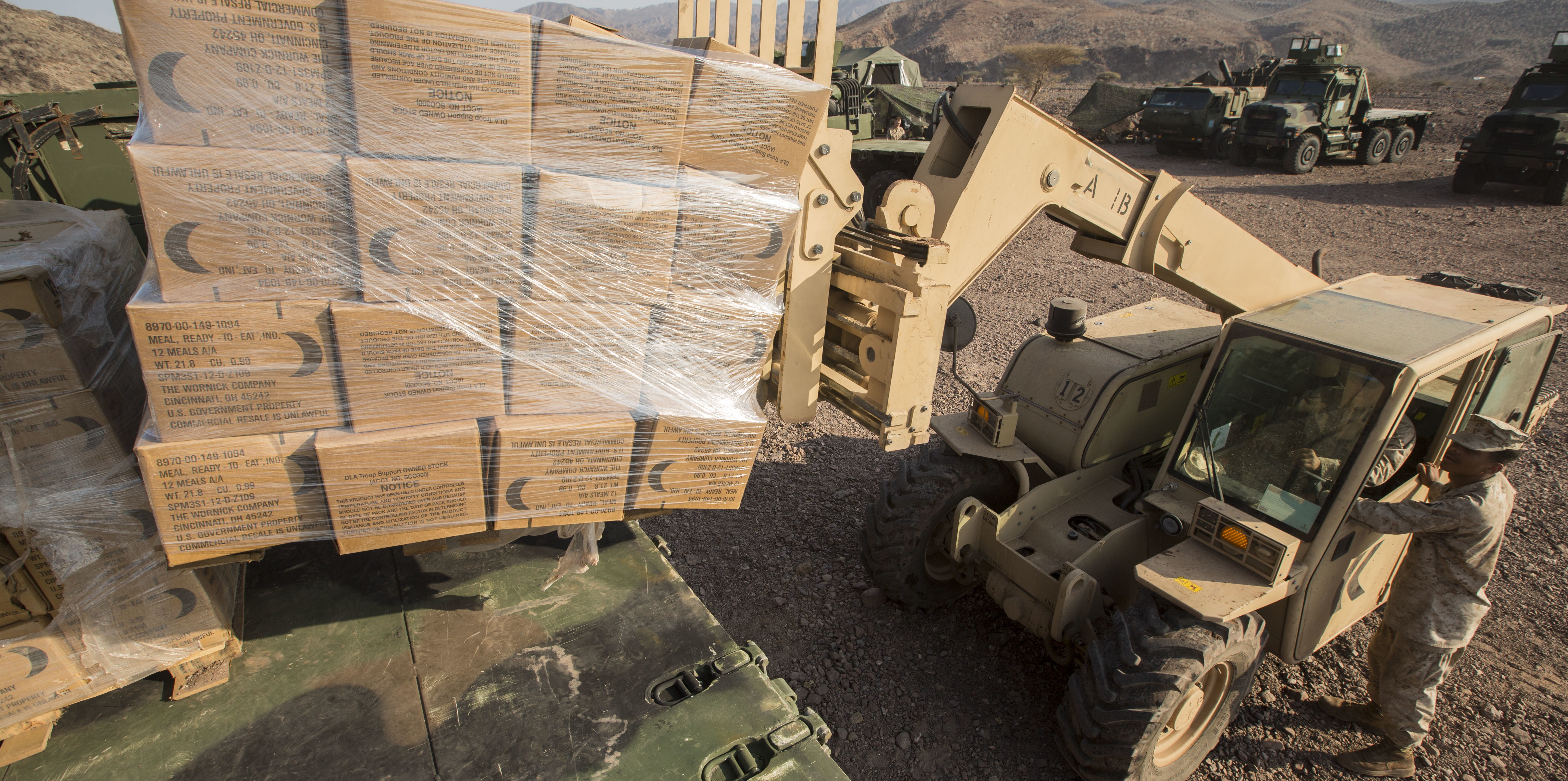 Marines deliver MREs