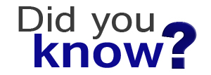 This is an image that says Did you Know? This is an image that says Did you Know?