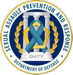 Graphic of DoD Sexual Assault Prevention and Response (SAPRO) Logo and link to the DoD SAPRO website